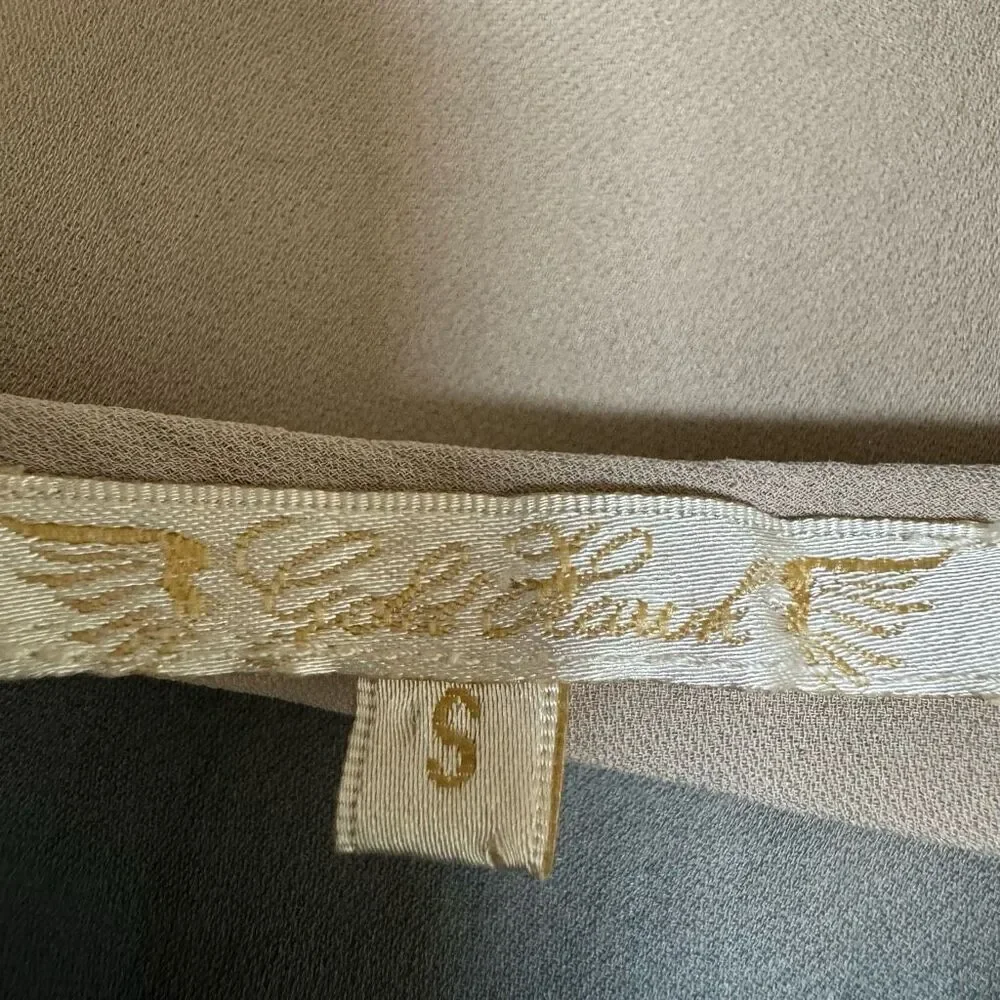 Gold Hawk Women 100% silk Ombre Dress size S